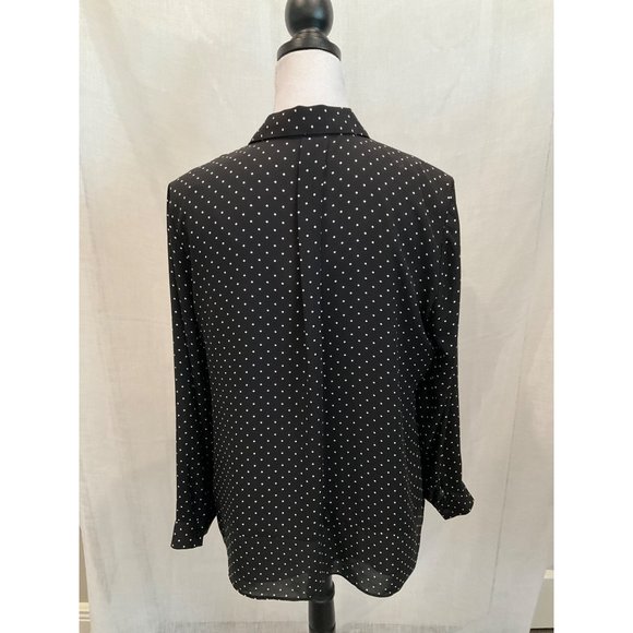 Chico's  2 pc Blouse Tank Black/White Polka dot size 1 8/10 - Picture 5 of 7